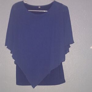 SHEIN Women's Deep Blue Layered Top